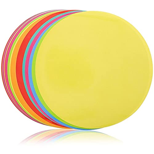24-Pack Dry Erase Dots for Classroom Tables, Peel and Stick Removeable Circle Vinyl Sticker Spots for Whiteboards, Desks, Wall Decals, Student, Teacher School Supplies, 8 Rainbow Colors (11-Inch) - Image 8